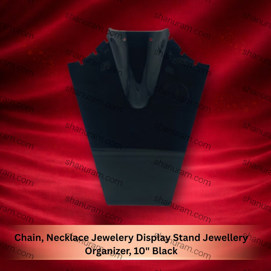 Chain, Necklace Jewelery Display Stand Jewellery Organizer, 10" Black
