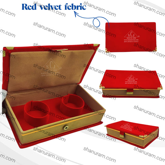 Traditional Velvet Double Bangle Box (NGP) | Double Bangle Jewellery Box