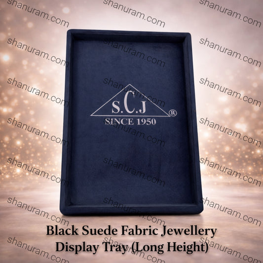 Black Suede Fabric Jewellery Display tray(Long Height)