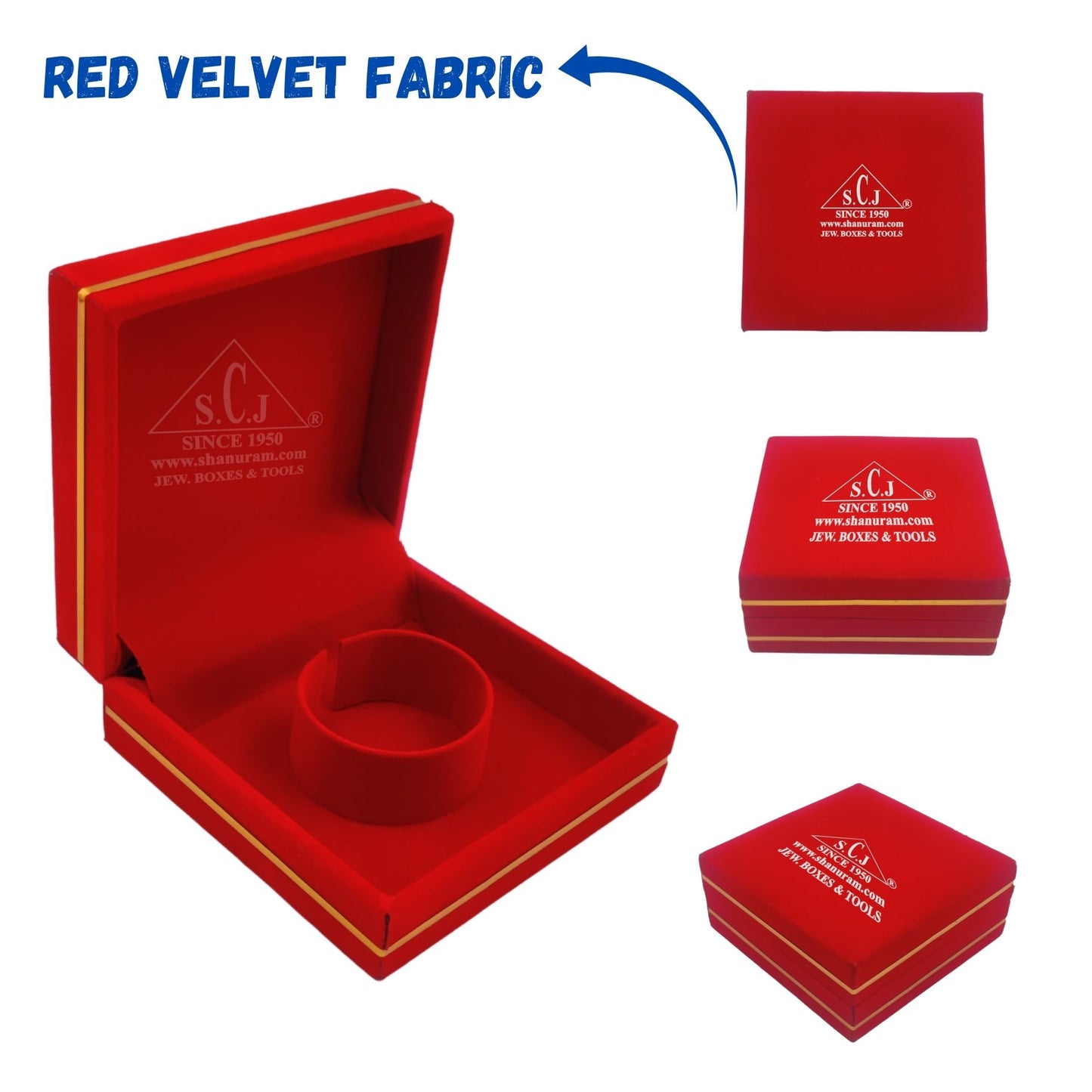 Traditional (Dhoni) Velvet Single Bangle Box