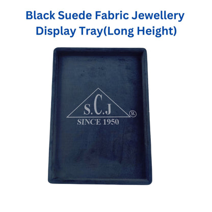 Black Suede Fabric Jewellery Display tray(Long Height)