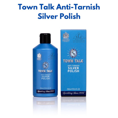 Town Talk Anti-Tarnish Silver Polish | Clean & Protect Silver Items - 250ml