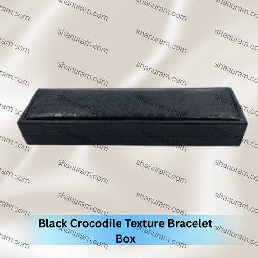 Black Crocodile Texture Bracelet Box