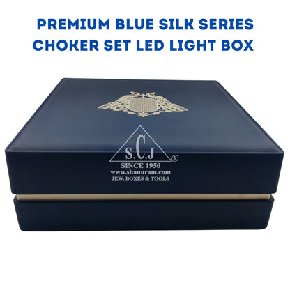 Premium Blue Silk Series Choker Set LED Light Box