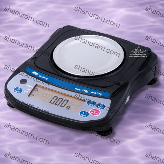 A&D EK-610V Jewellery Weighing Scale – 610g Capacity, 0.01g Precision, LED Display, RS-232 Interface
