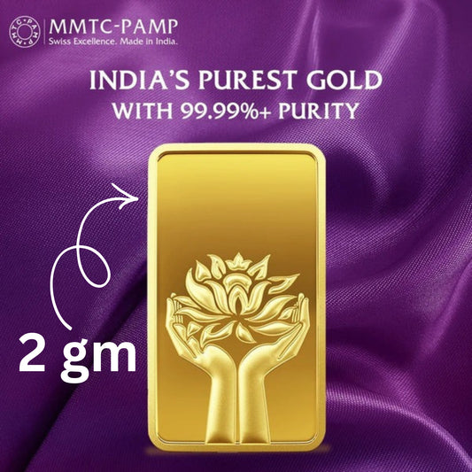 Lotus 24K (999.9) 2 gm Gold Bar