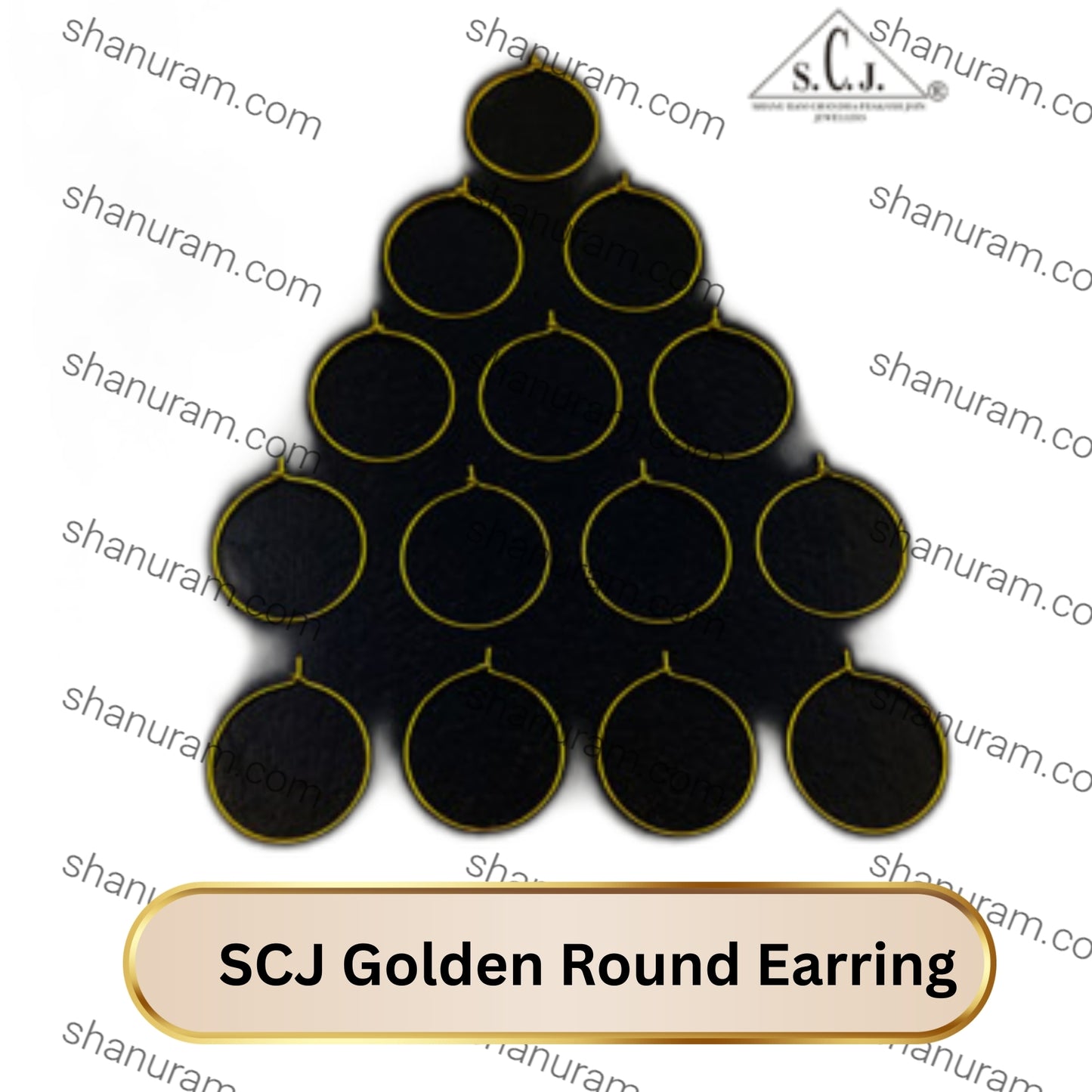 SCJ Golden Round Earring