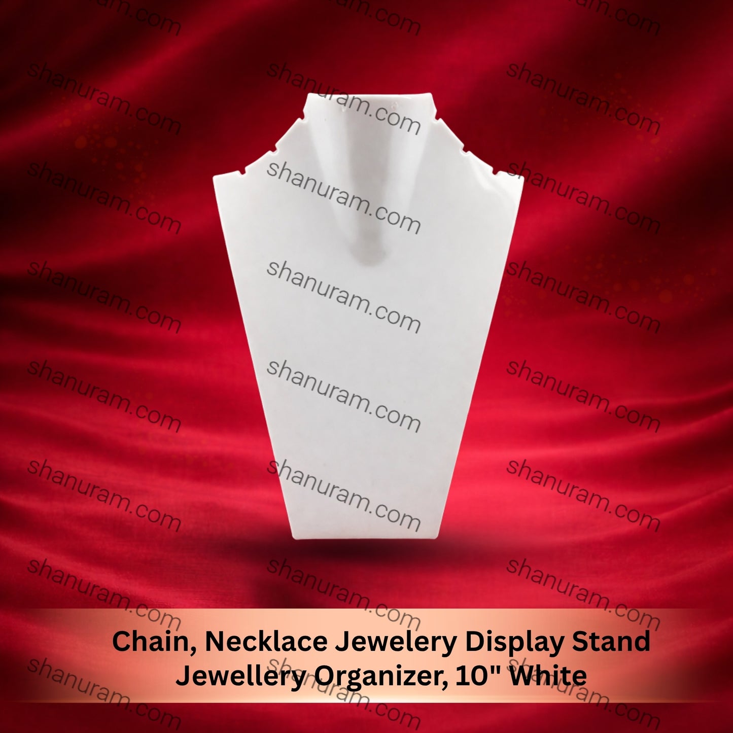 Chain, Necklace Jewelery Display Stand Jewellery Organizer, 10" White