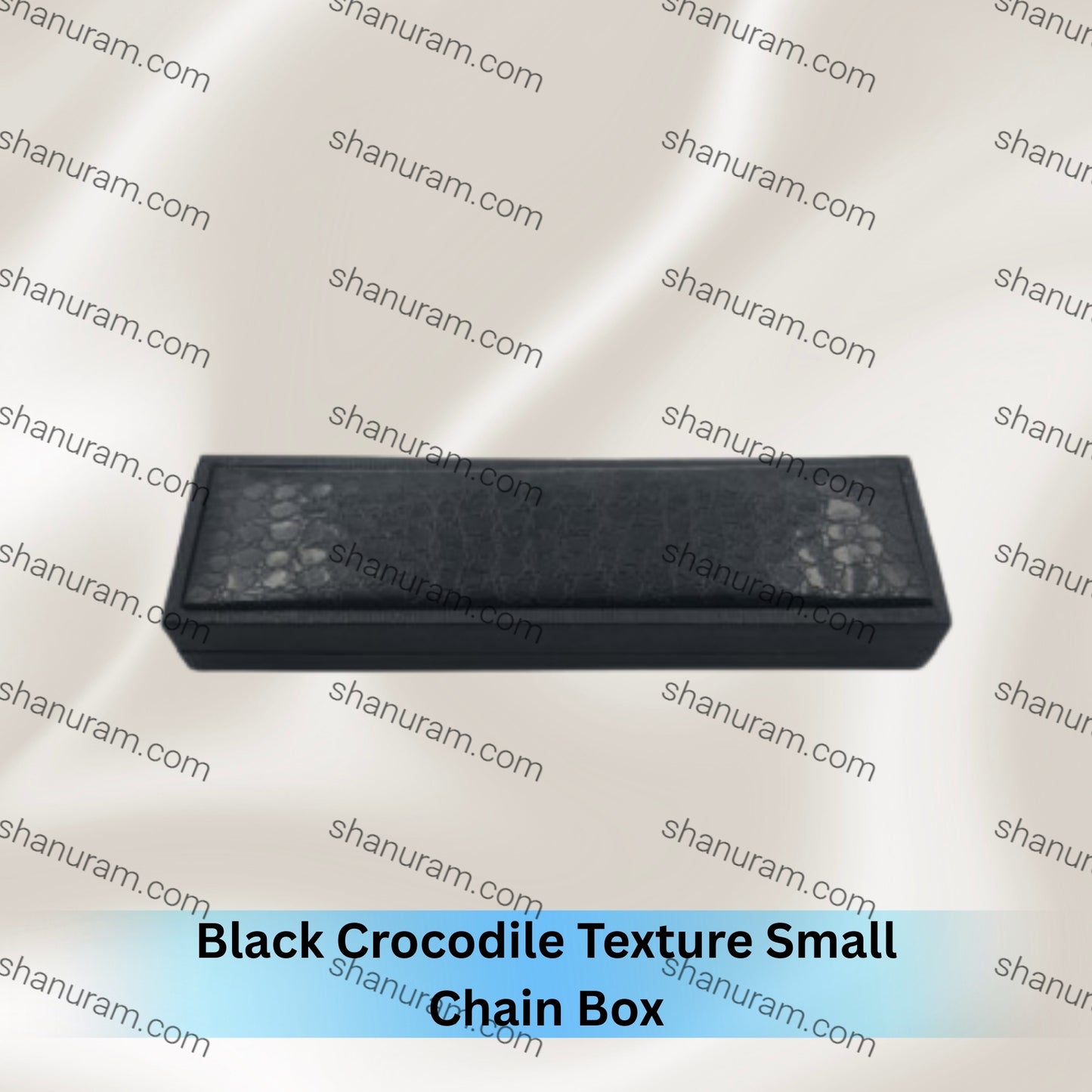 Black Crocodile Texture Small Chain Box