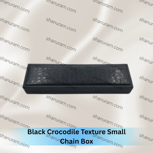 Black Crocodile Texture Small Chain Box