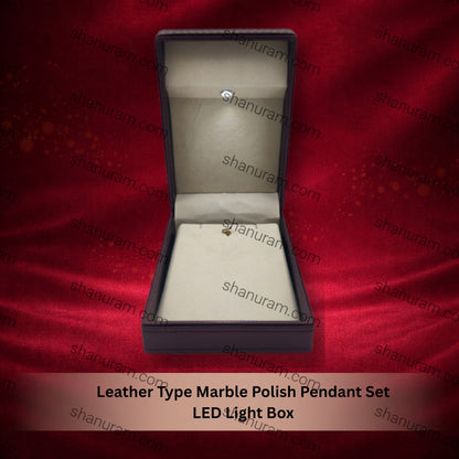 Leather Type Marble Polish Pendant Set LED Light Box