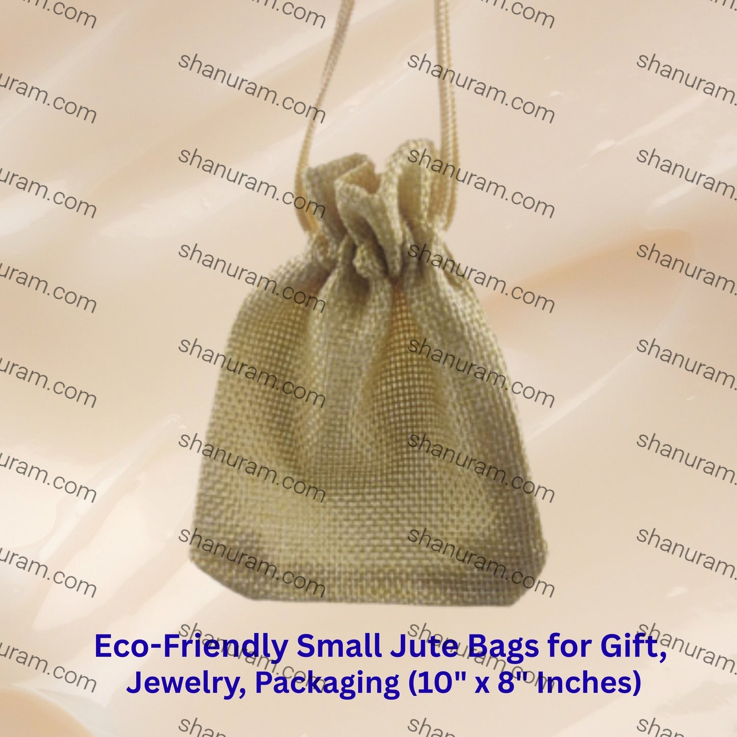SCJ Jute Pouch – Eco-Friendly Small Jute Bags for Gift, Jewelry, Packaging (10" x 8" Centimeter, 50 pcs)