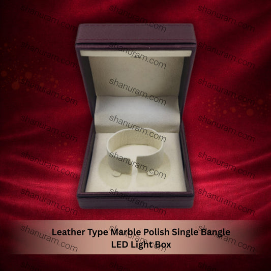 Leather Type Marble Polish Single Bangle LED Light Box