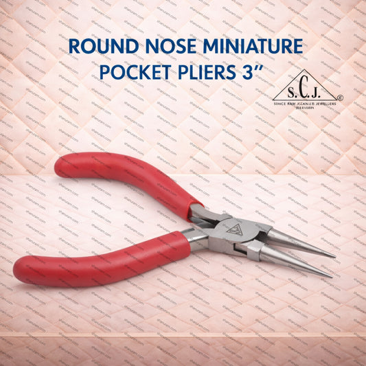 ROUND NOSE MINIATURE POCKET PLIERS 3" JEWELRY BEADING HOBBY WIRE WORK