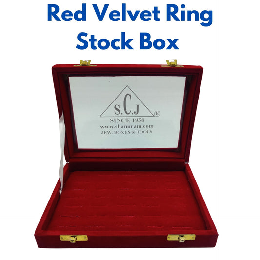 Red Velvet Ring Stock Display Box \Ring Storage Box | Ring Jewelry Stock Box
