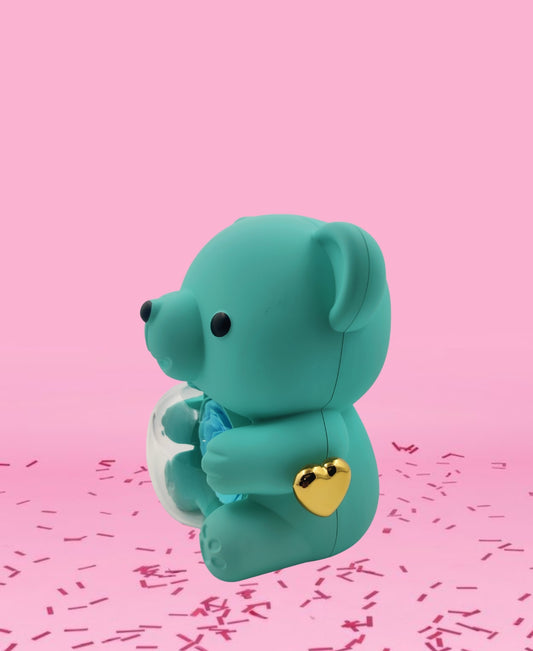 Blue Teddy Bear Rose Ring & Pendant Box, Handmade Ring Box, Engagement Ring Box, Valentine's Ring Box, Cute Keepsake Box, Birthday Gift Box