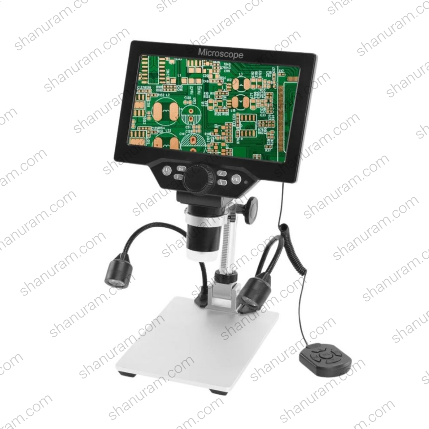 B1200 Digital Microscope 1–1200X with 7-Inch HD Display & Metal Stand