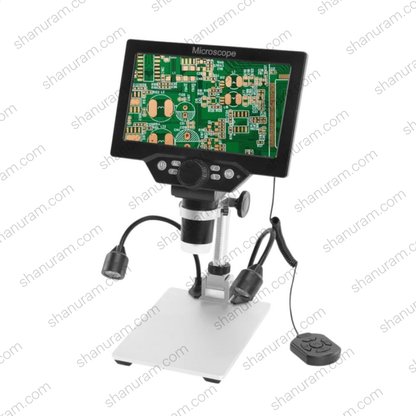 B1200 Digital Microscope 1–1200X with 7-Inch HD Display & Metal Stand