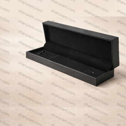 SCJ Luxury Black Chain Box – Premium Velvet Jewellery Chain Storage Box