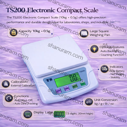TS200 Electronic Compact Scale 10kg × 0.5g