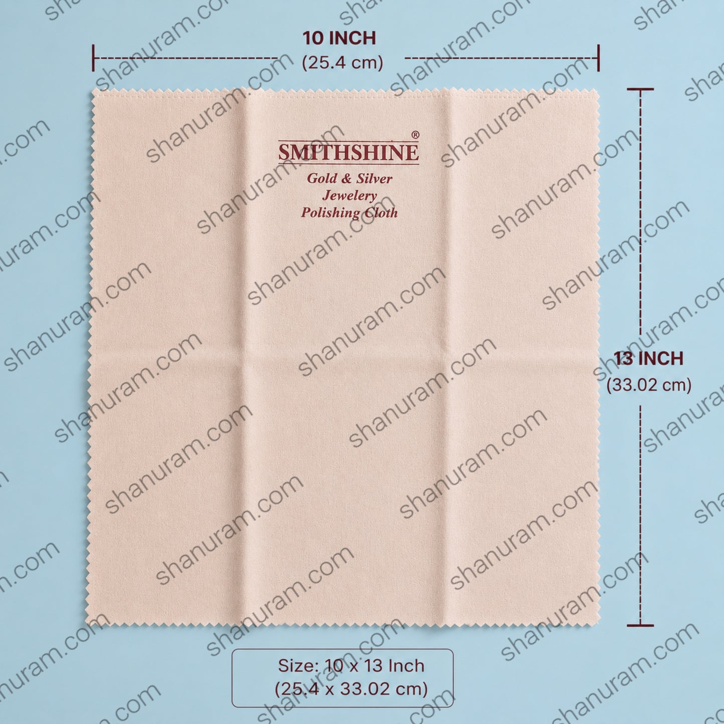 SMITHSHINE Extra Soft Gold & Silver Jewellery Polishing Cloth (10 x 13 Inch) | Premium Anti-Tarnish Cleaning Cloth for Gold, Silver & Watches