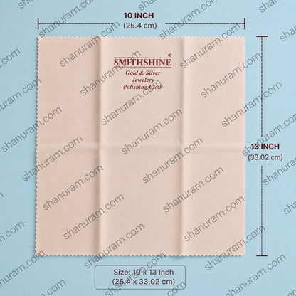 SMITHSHINE Extra Soft Gold & Silver Jewellery Polishing Cloth (10 x 13 Inch) | Premium Anti-Tarnish Cleaning Cloth for Gold, Silver & Watches
