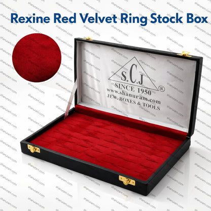 Pack of 2 Ring Rexene Red Velvet Stock Box | Ring Velvet Storage Box | Ring Jewellery Storage Box