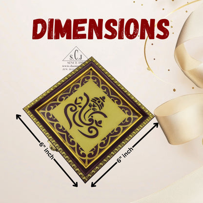 Premium 5g Red Wooden 7-Coin Square Box | Elegant Ginni Gift Box for 5g Silver & Gold Coins (Sikka)