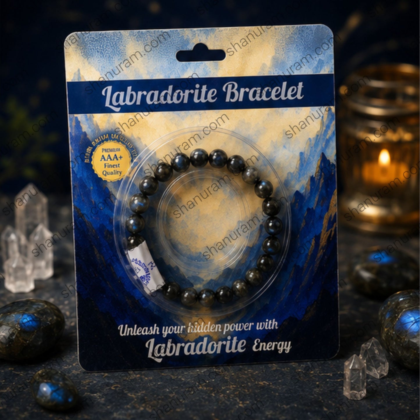 Natural Labradorite Bracelet – Protection, Intuition, Mental Clarity & Positive Energy Bracelet