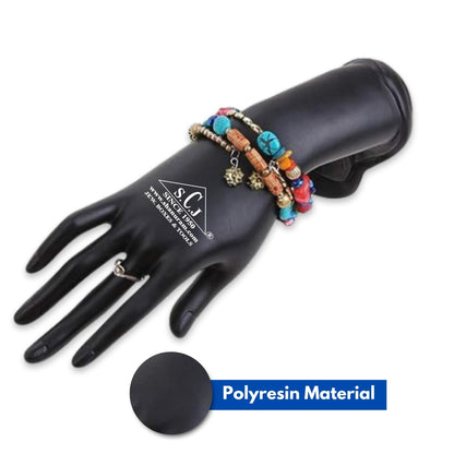 Hand Finger Jewellery Chain Ring Bracelet Black Display Stand Holder