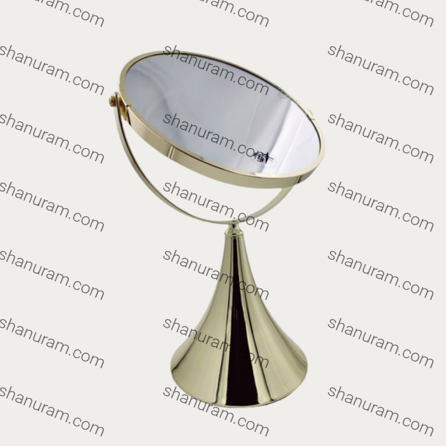 Coesmatic Gold Aluminium Oval 3X Magnifying Mirror