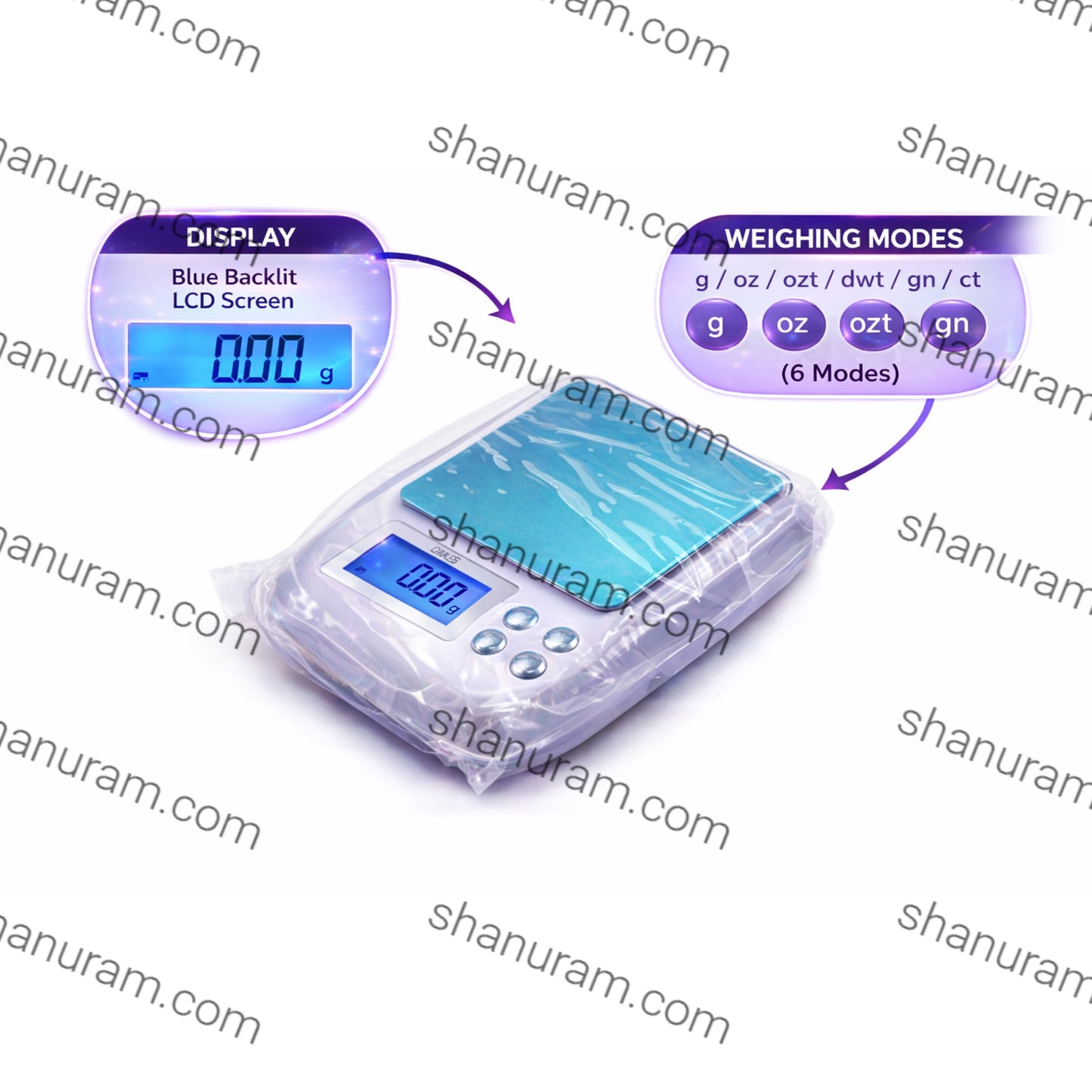 DM.3 Digital Scale 600g × 0.01g | 6 Weighing Modes: g / oz / ozt / dwt / gn / ct