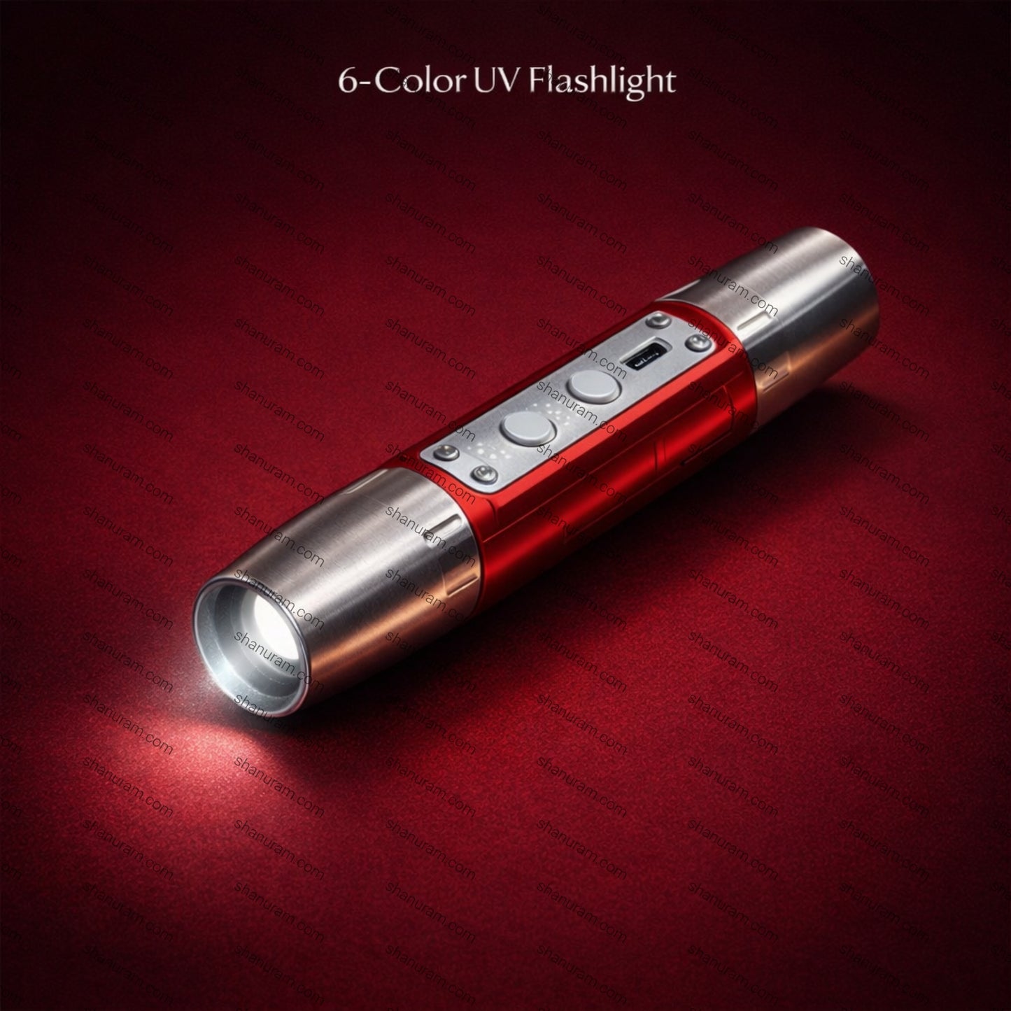 Gemstone Identification Torch with 6 LED Shades | Jade flashlight | Lithium Battery USB Rechargable Dual Head for Academic Research