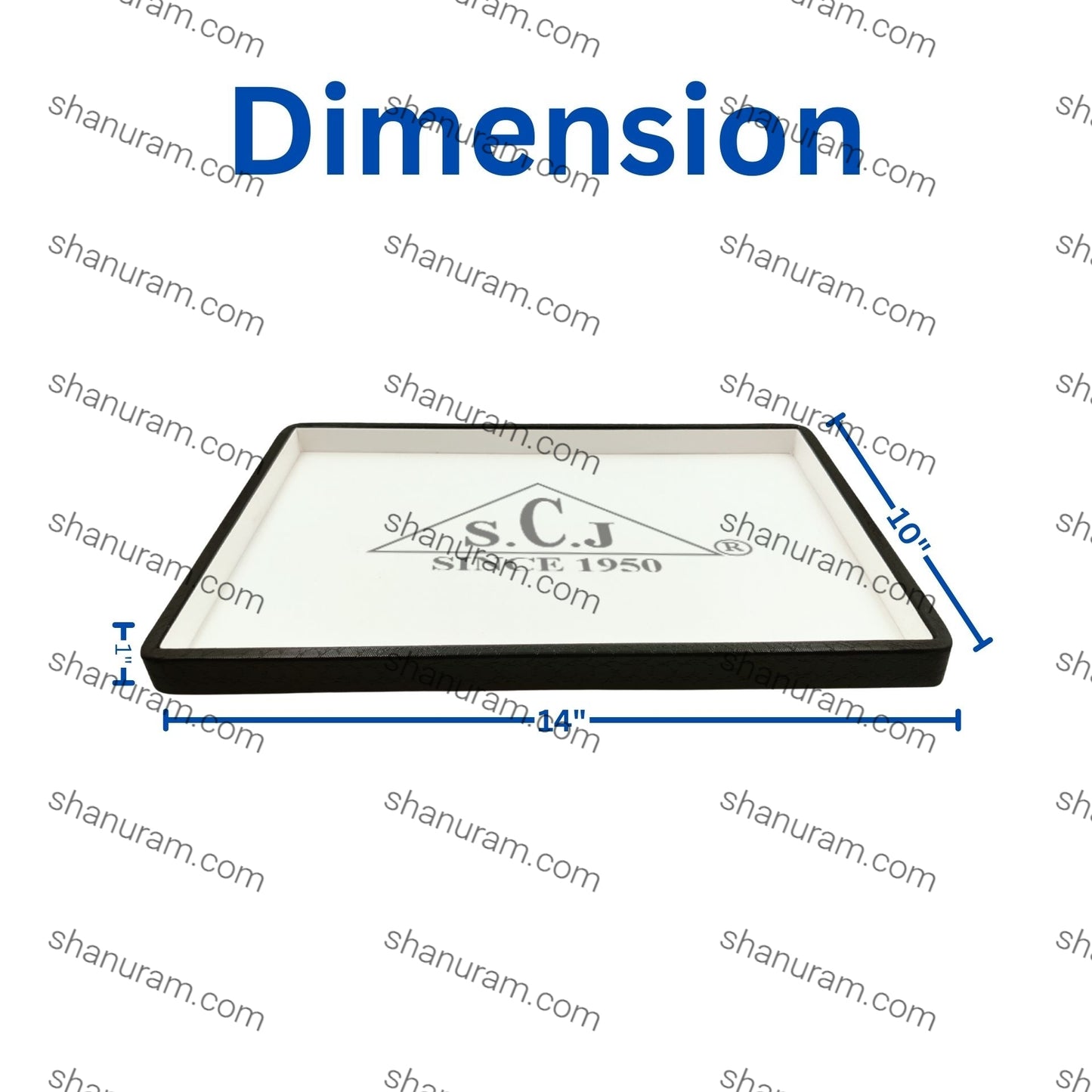 Crocodile White Suede Fabric Jewellery Display Tray
