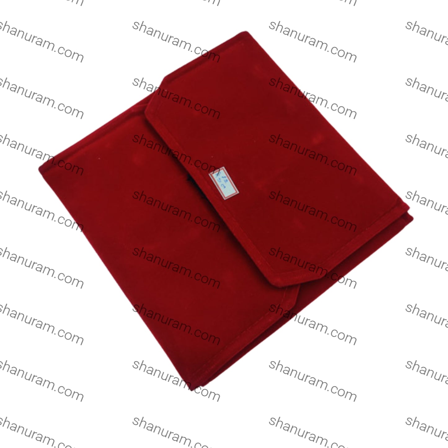 Red Velvet Pendant Organizer Folder with 12-hooks