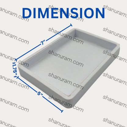 Medium White Rexine Tray