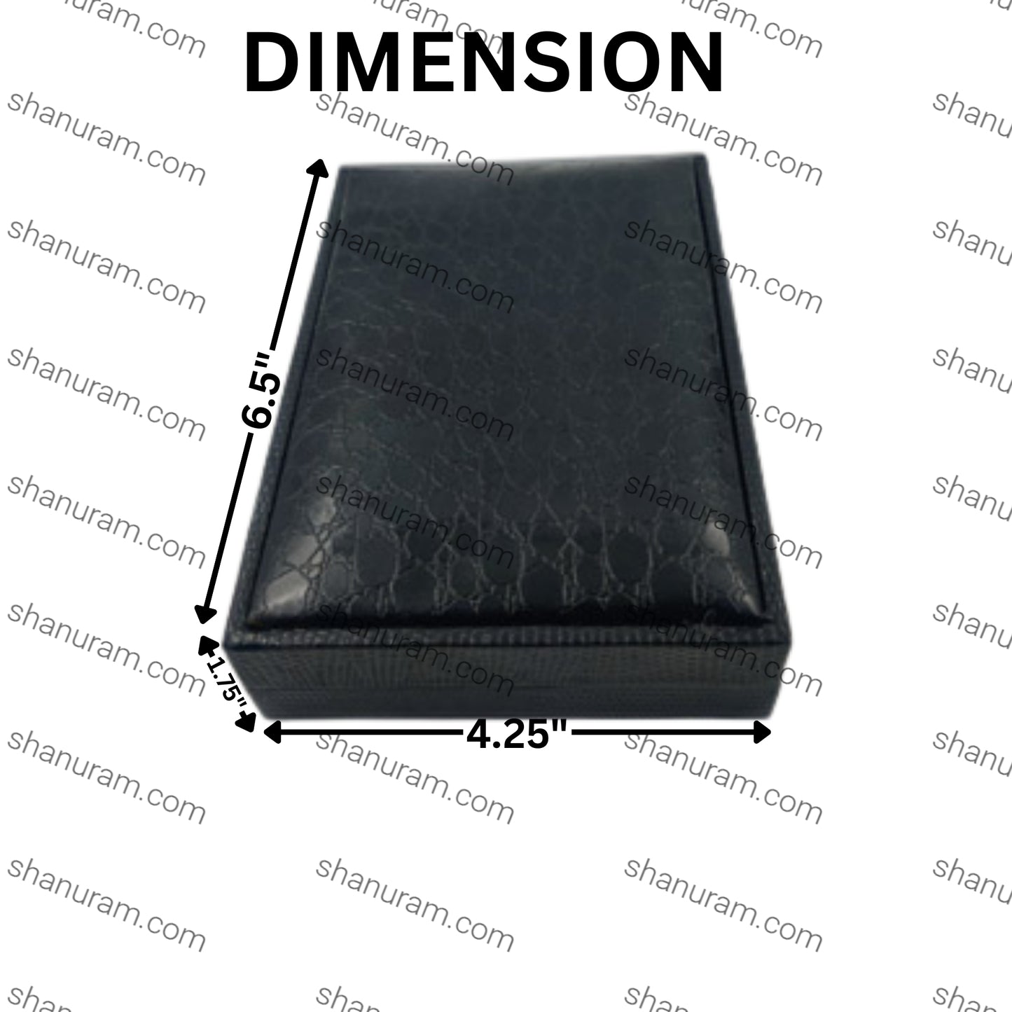 Black Crocodile Texture Pendant Set Box