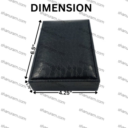 Black Crocodile Texture Pendant Set Box