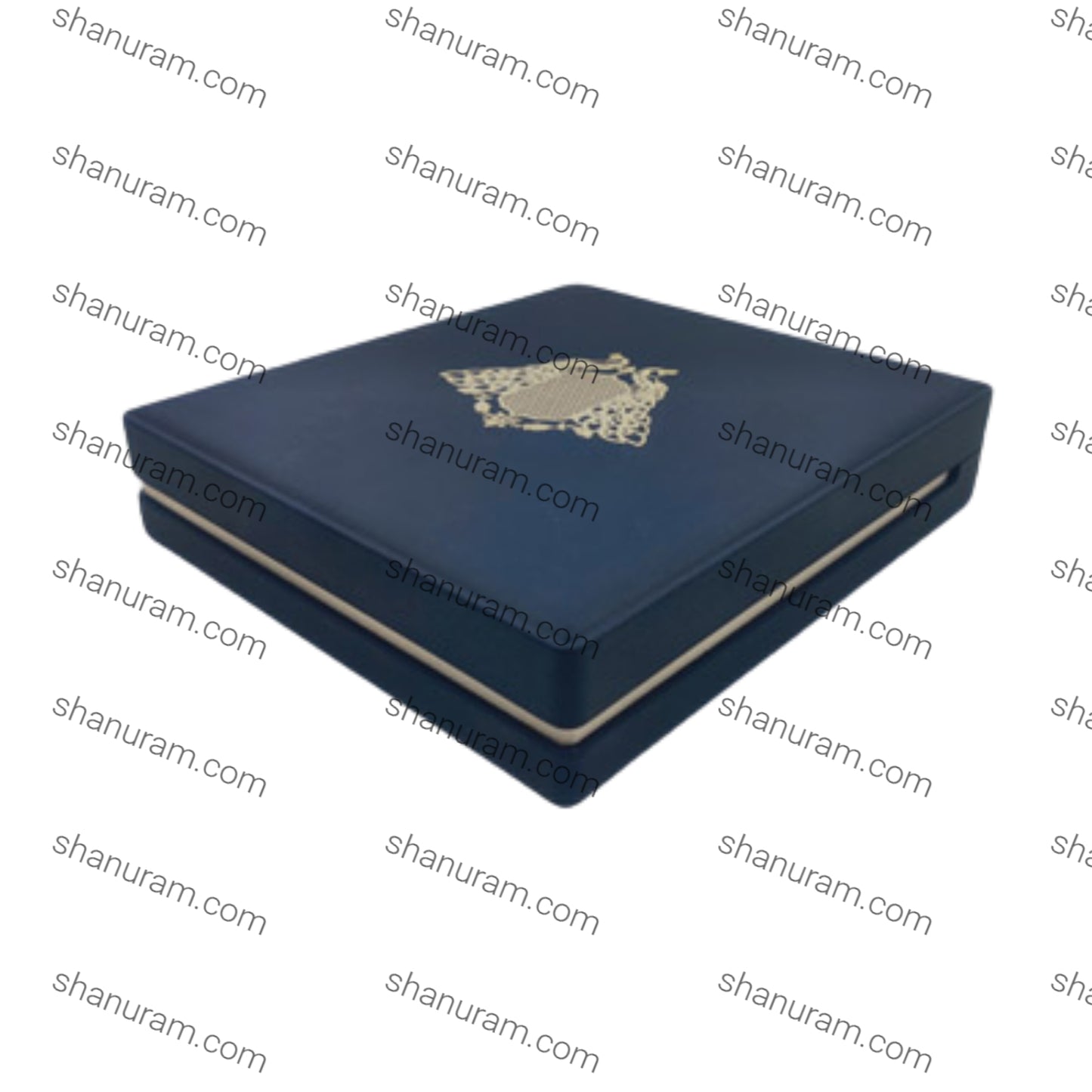 Premium Blue Silk Series Medium Necklace Set LED Light Box