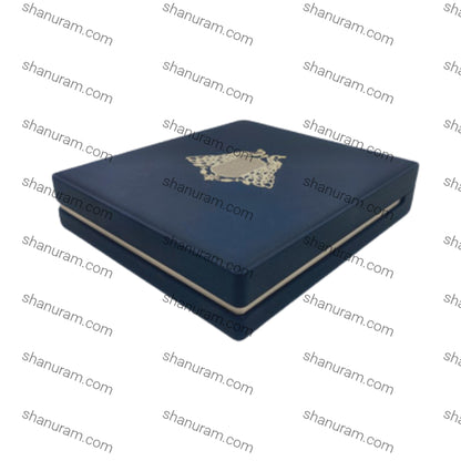 Premium Blue Silk Series Medium Necklace Set LED Light Box