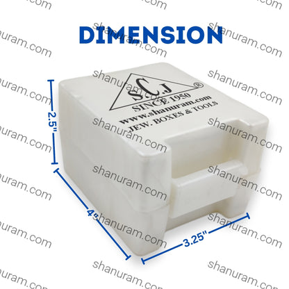 SCJ Ring Box – Pack of 10 Off White Plastic Jewellery Boxes with White Cloth Lining