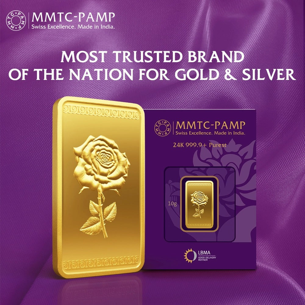 Rose 24k (999.9) 10 gm Gold Bar