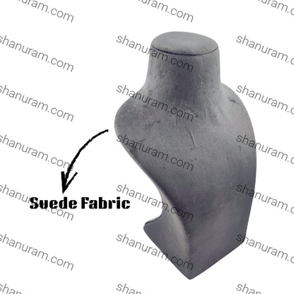 Dummy Grey Suede Necklace Stand with Curve