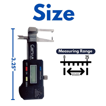 SCJ Electronic Digital Jewelry Micrometer Caliper With measuring range 0-25mm / 0-1"