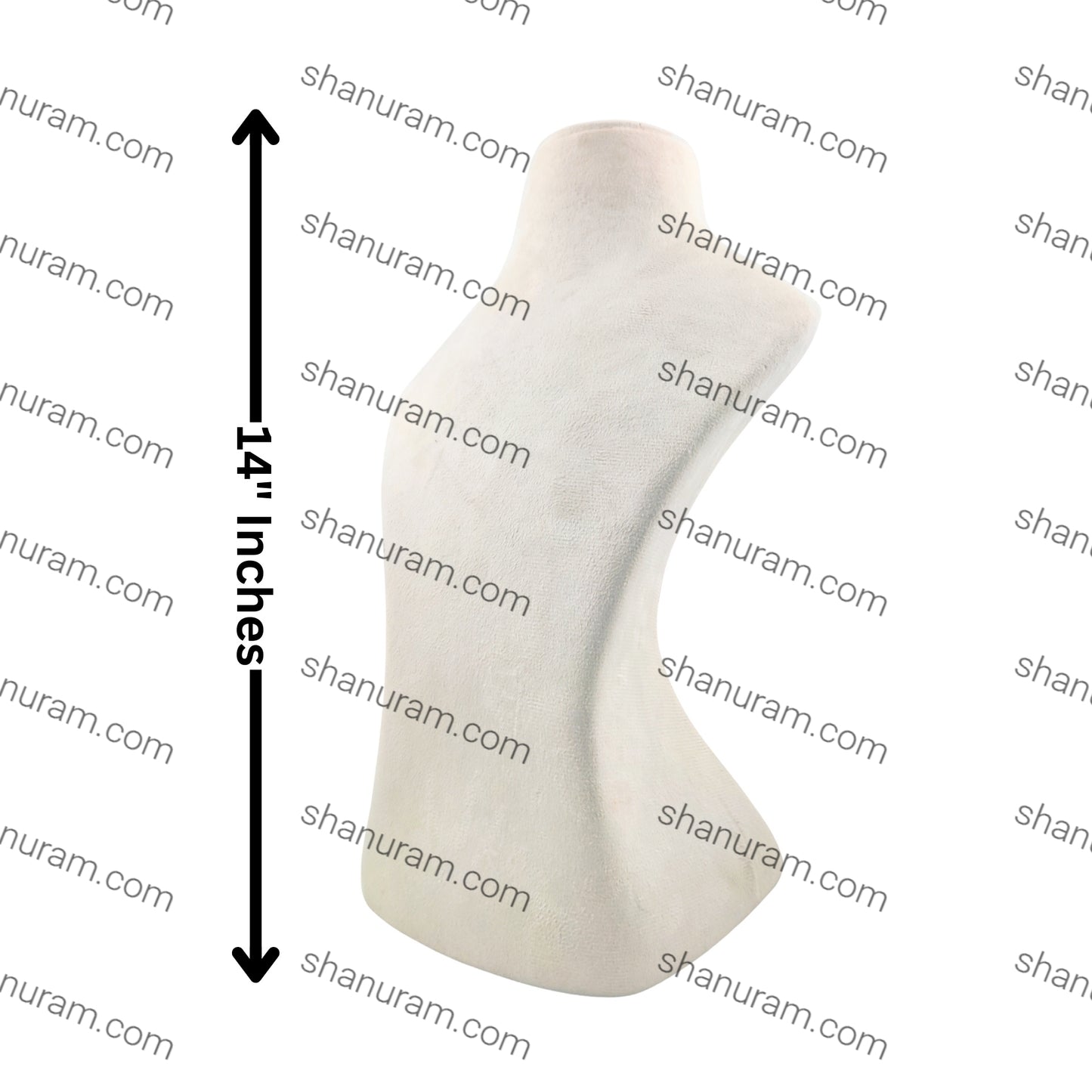 Dummy Cream Suede Stand for Necklace with curve
