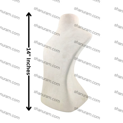 Dummy Cream Suede Stand for Necklace with curve