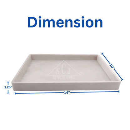 Cream Suede Fabric Jewellery Display tray(Long Height)