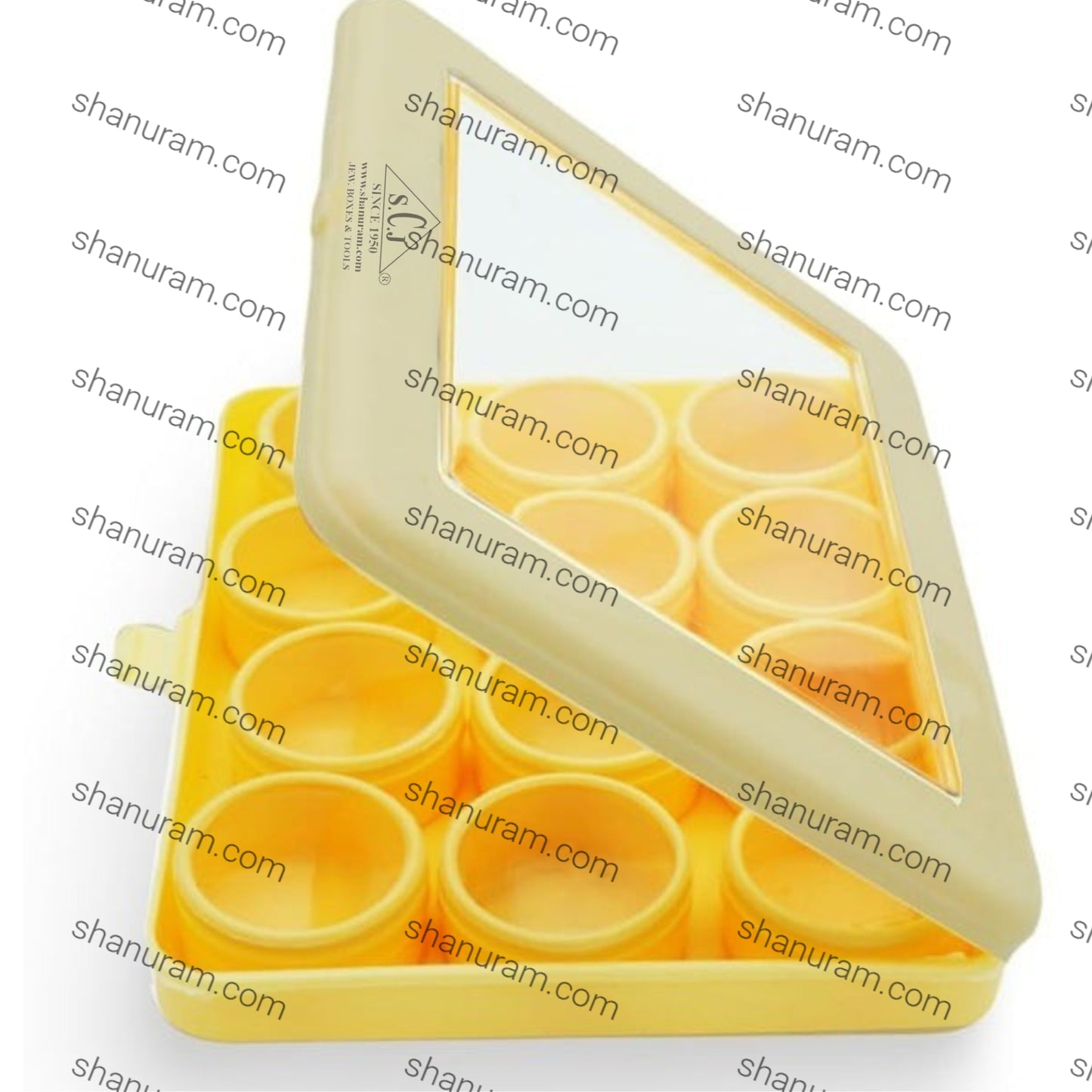 12-in-1 Clear Plastic Organizer Box | Plastic & Glass Storage Case for Gems, Stones, Jewelry & Accessories