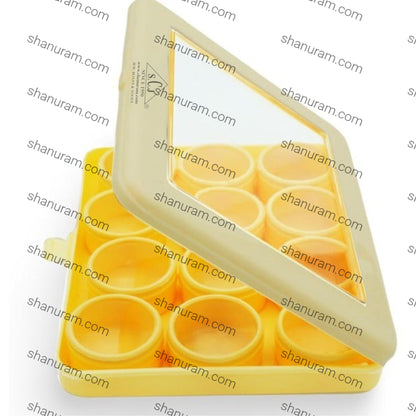 12-in-1 Clear Plastic Organizer Box | Plastic & Glass Storage Case for Gems, Stones, Jewelry & Accessories