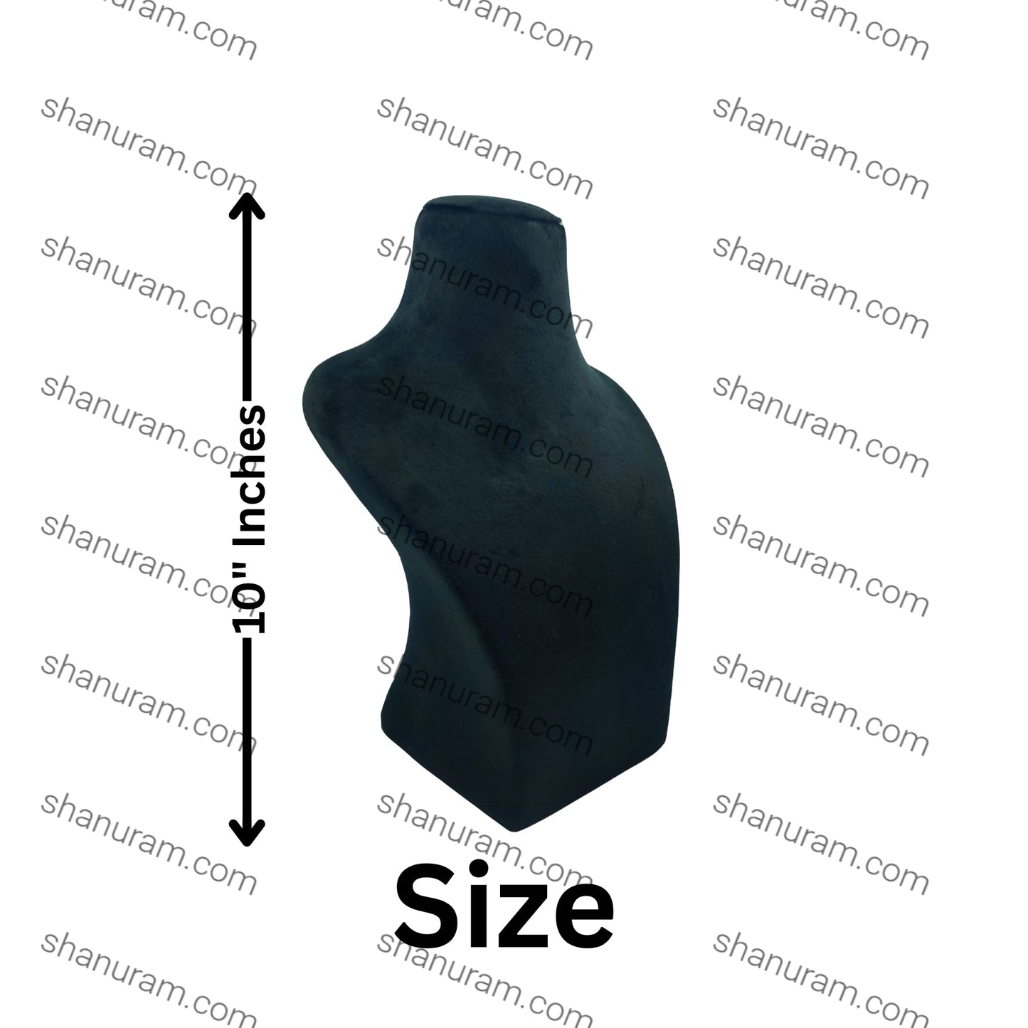 Dummy Black Suede Necklace Stand with Curve